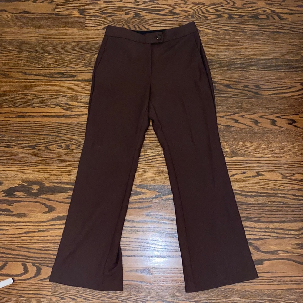 Ann Taylor Chocolate Brown Wide Leg Trouser